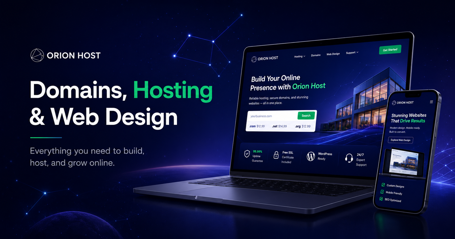 Domains, Hosting & Website Design | Orion Host